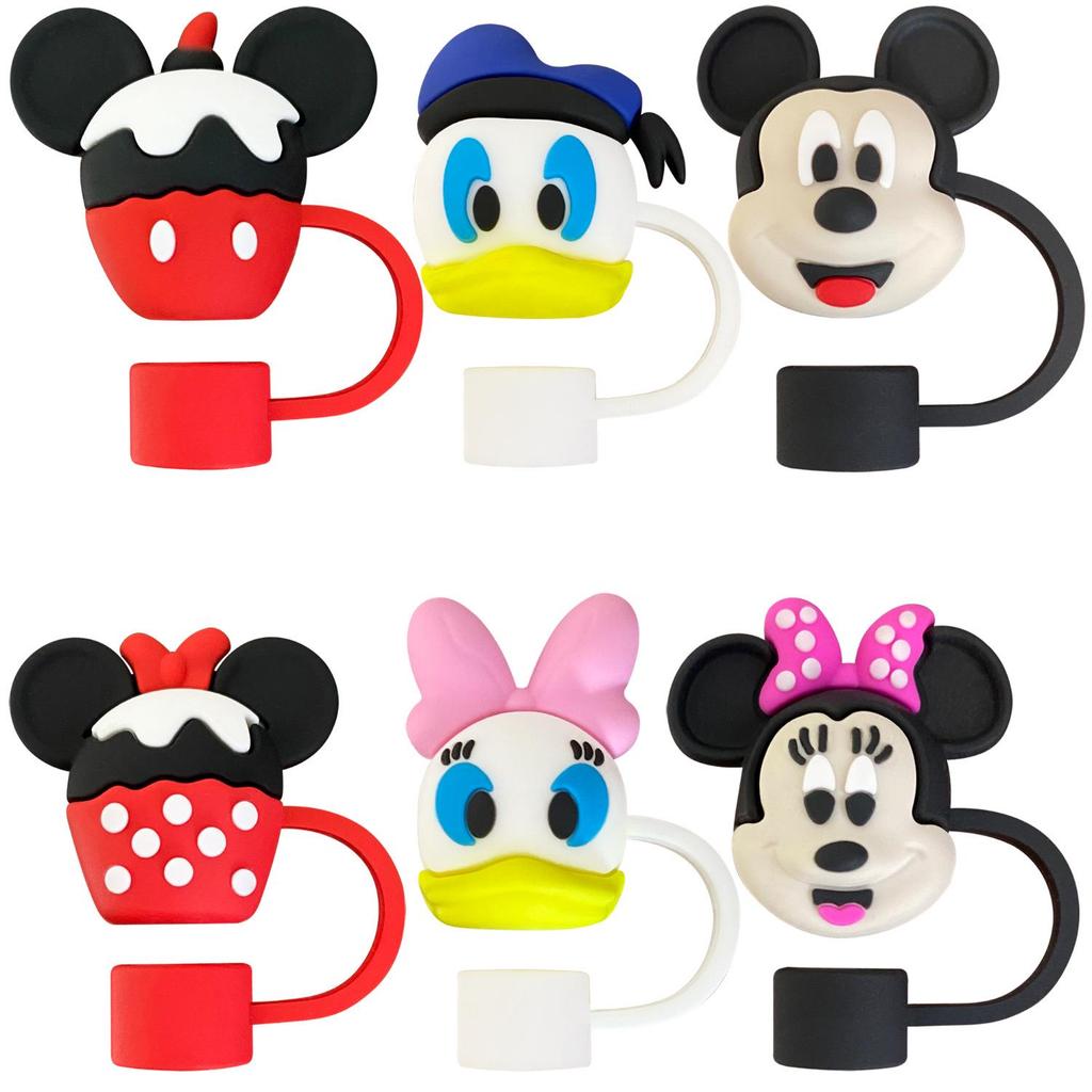 Mickey & Minnie 10mm Reusable Straw Cap Dust Plug