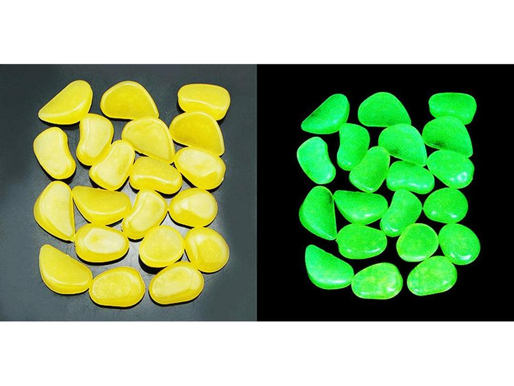 Luminous Stone 2.5-2.7cm - Fluorescent Pebble for Garden, Aquarium, and Landscaping