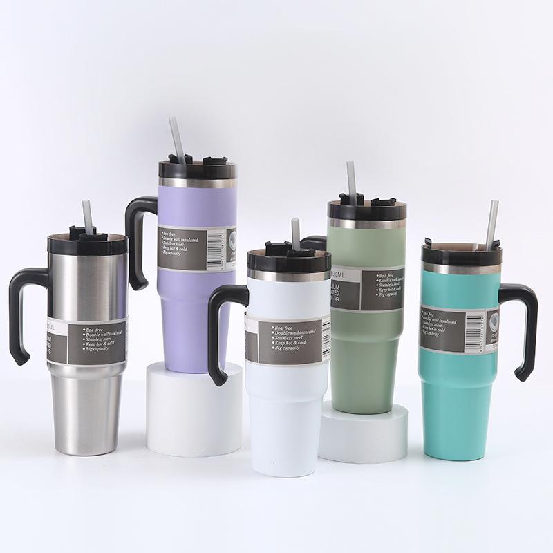 Cups 30/40oz Stainless Steel Car Bottle Large Capacity Water Cup Thermos for Home Car Cold-resistant Bottle Insulated Travel Mug