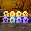 Ghost Pendant Plastic Halloween Ghost Lamp Portable Luminous Mini Ghost Light Spooky Ghost Hanging Ornament Home Party Bar