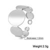 Cazador Open Geometric Round Circle Rings for Women Minimalism Stainless Steel Rings Gold Color Adjustable Wedding Jewelry Gift