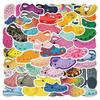 100 Sheets Stylish Crocs, Notebook, Skateboard, and Luggage Decorative Stickers