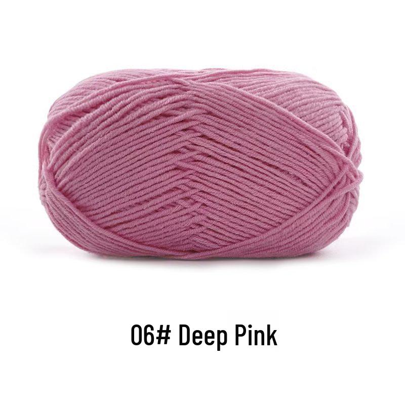 Suhe Meng Xiaoxiao 4-Ply Combed Cotton Milk Yarn for DIY Knitting: Blanket, Hat, Scarf Projects