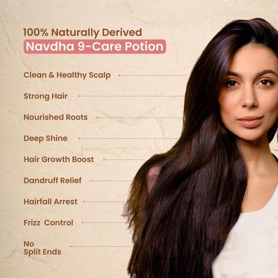 Nat Habit Sulfate-Free Natural Five Oils Hibiscus Hair Growth Shampoo, Navdha Shampoo for Women and Men (Pack of 1 X 250ml)