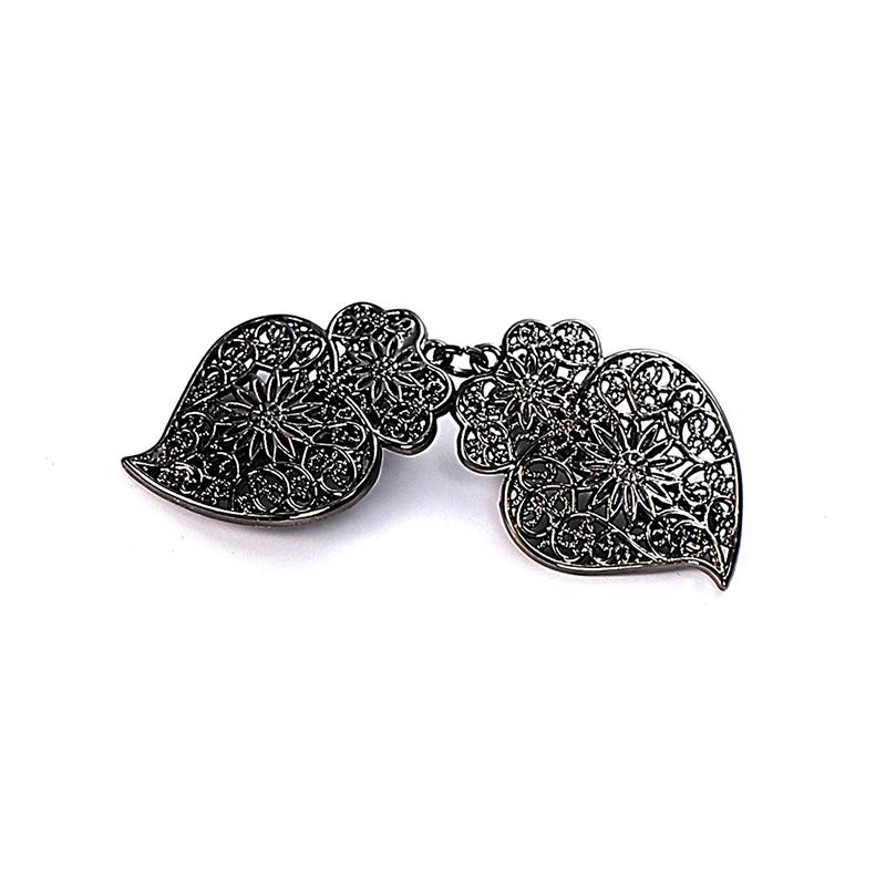 

1 шт. Зажим для свитера Кардиганы Зажим для рубашки Винтажный Зажим для воротника кардигана Модная пуговица Платья Металлические шали Женские F чёрный