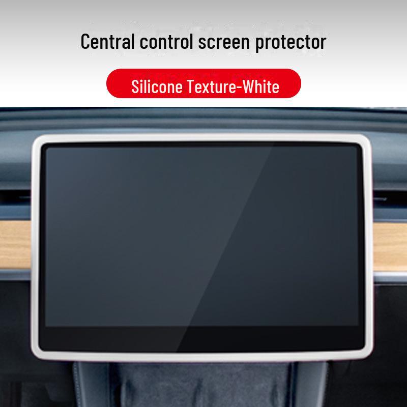 

Силиконовый защитный чехол для экрана Tesla Model Y/3 и внутренняя полоса для предотвращения столкновений белый