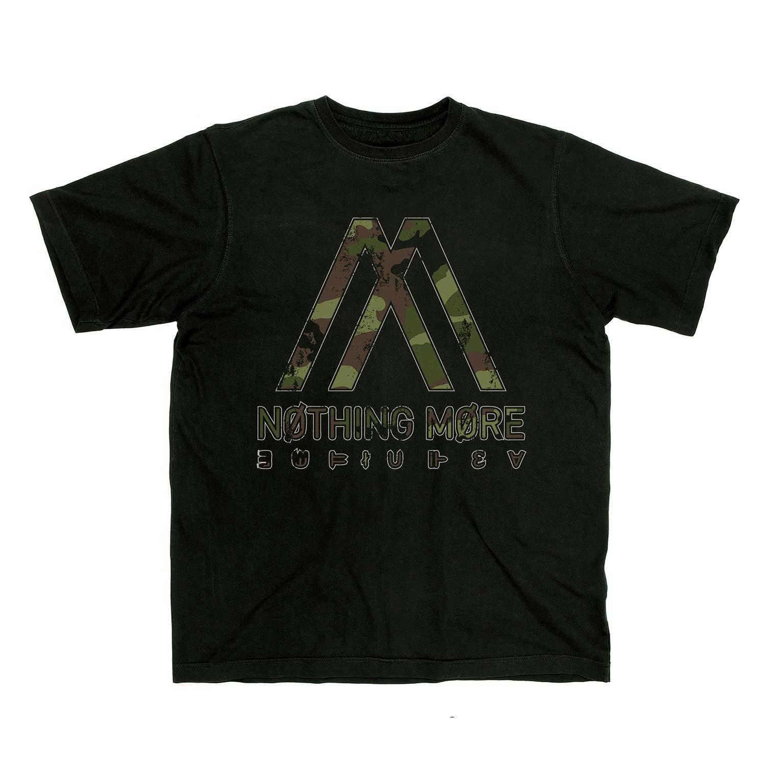 Men s Nothing More Camo War Tee Slim Fit T-shirt XX-Large Black S
