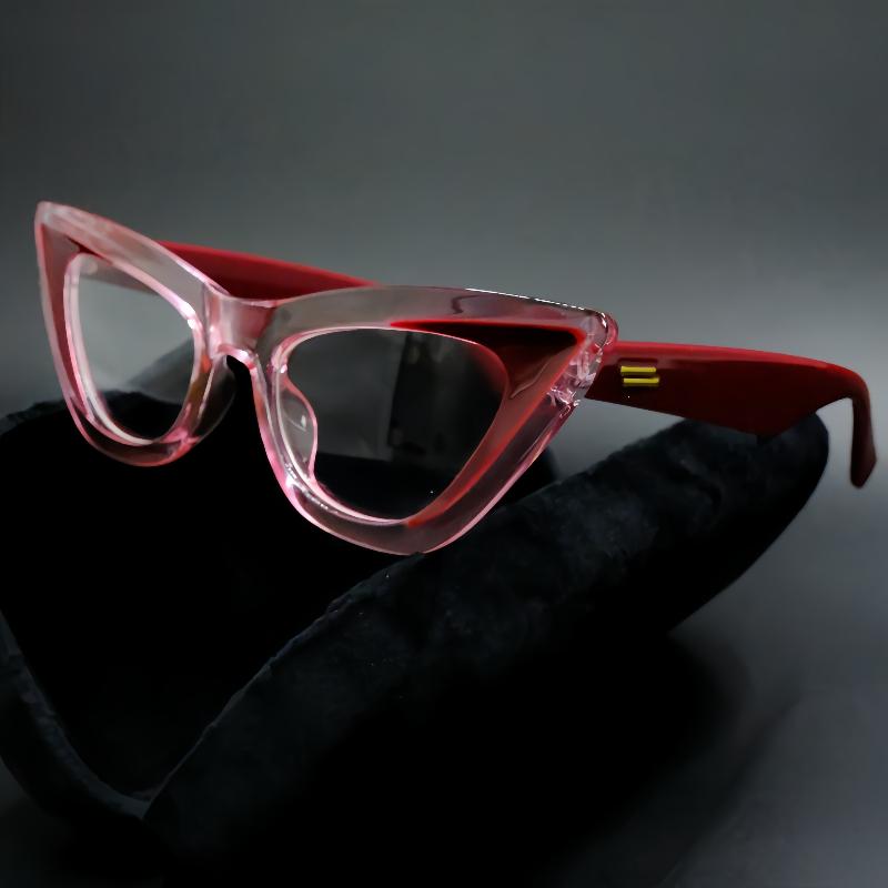 Triangle Cat's Eye Photochromic Myopia Glasses Women's INS Style Brand Design Popular Change Grey Minus Diopter Eyeglasses