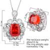 New Women's Design Flower Colored Zircon Micro Inlaid Pendant Set Simple Party Festival Gift