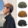 Soft Cotton Brimless Dome Hat For Men Women Solid Color Adjustable Melon Docker Cap Unisex Hip Hop Street Landlord Hats Beanies