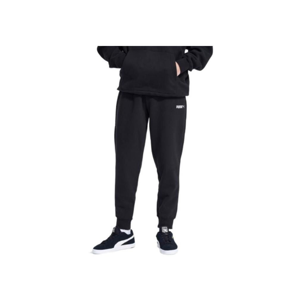 Puma Solid Color Logo Jogger Sweatpants Men Bottoms Black 534366-01