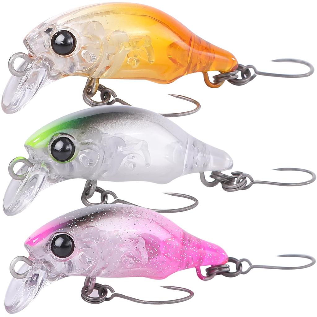 CONTYU Area Trout Lure Be Played On the Water 3 Sets Floating 30F Barbless Hook [Can Surface] 1.5g