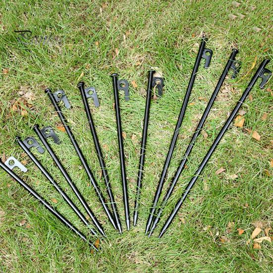 Tent Stake Nail Spike with Hook Sharp Tip Design Rustproof Corrosion Resistant Widely Used Garden Stake Camping Peg