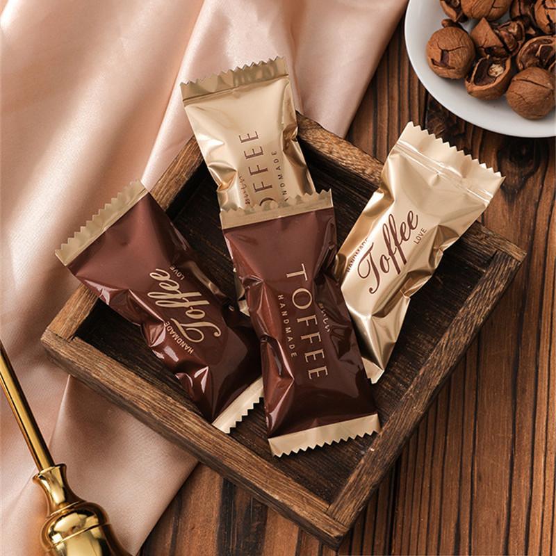 100Pcs Disposable Thickened Aluminum Film Toffee Packaging Baked DIY Handmade Coffee Candy Nougat Machine Sealing Bags