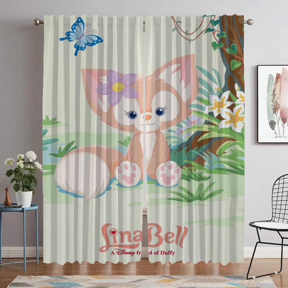 L-Linabell Blackout Curtain for Room 2 Panel Kitchen Curtains for Camera Shades Halloween Decoration Partition Living Elegant