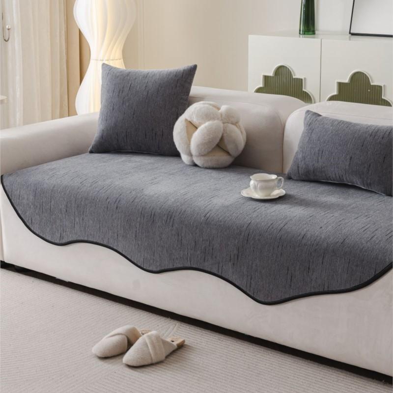 Funda Sofas Carpet Sofa Covers Mat Sectional Couch Furry Non Slip Chenille Sofa Slipcover Irregularity Cushion Carpet