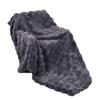 Tuscany Faux Rabbit Fur Bubble Fleece Blanket - Cozy Winter & Summer Sofa Throw