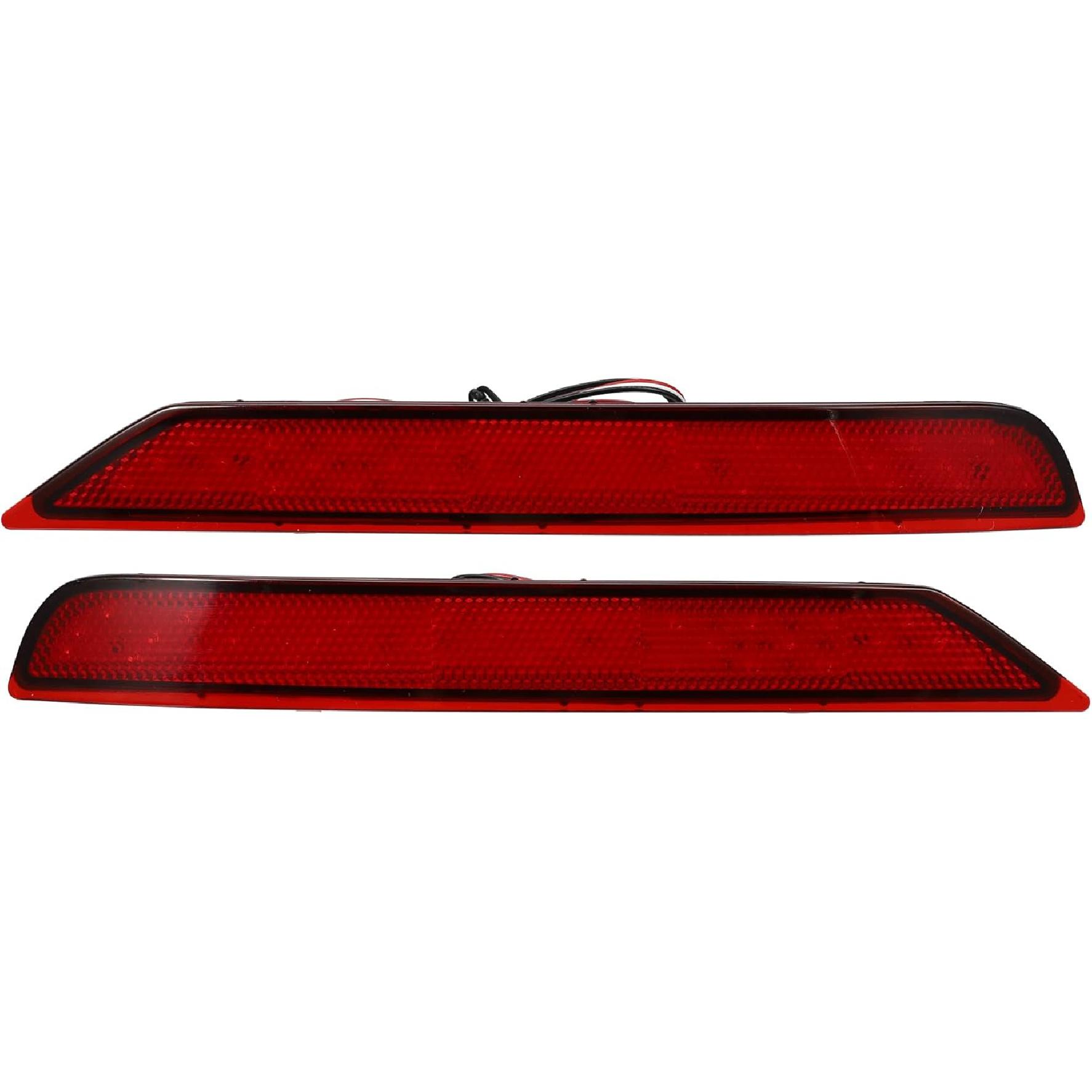 

Rear Bumper Reflector Fog Brake Tail Light 84281SC010 84281SC000 Red LED for Subaru Forester 2009-2018 Plastic Red Lens (Set of 2)
