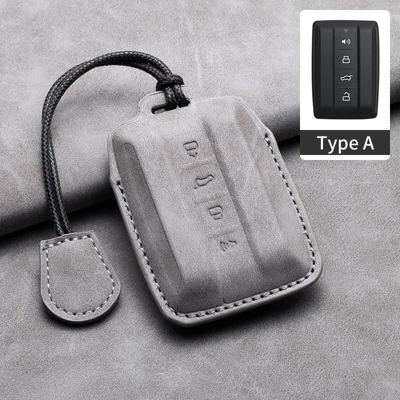 

Styling Mouldings Leather Car Smart Remote Key Case Fob Cover For Geat Wall GWM WEY TANK 300 500 Tank300 Tank500 Auto Keychain A