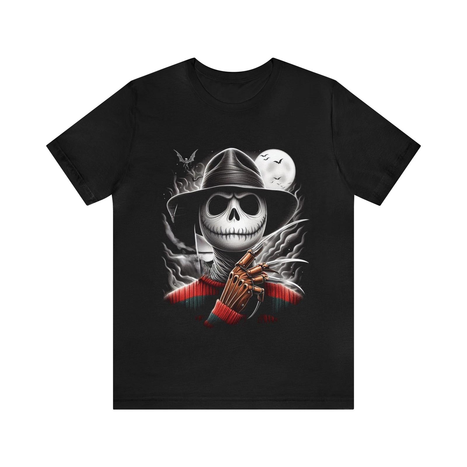 Jack Skellington as Freddy Krueger Tee: Nightmare Before Horror XXL