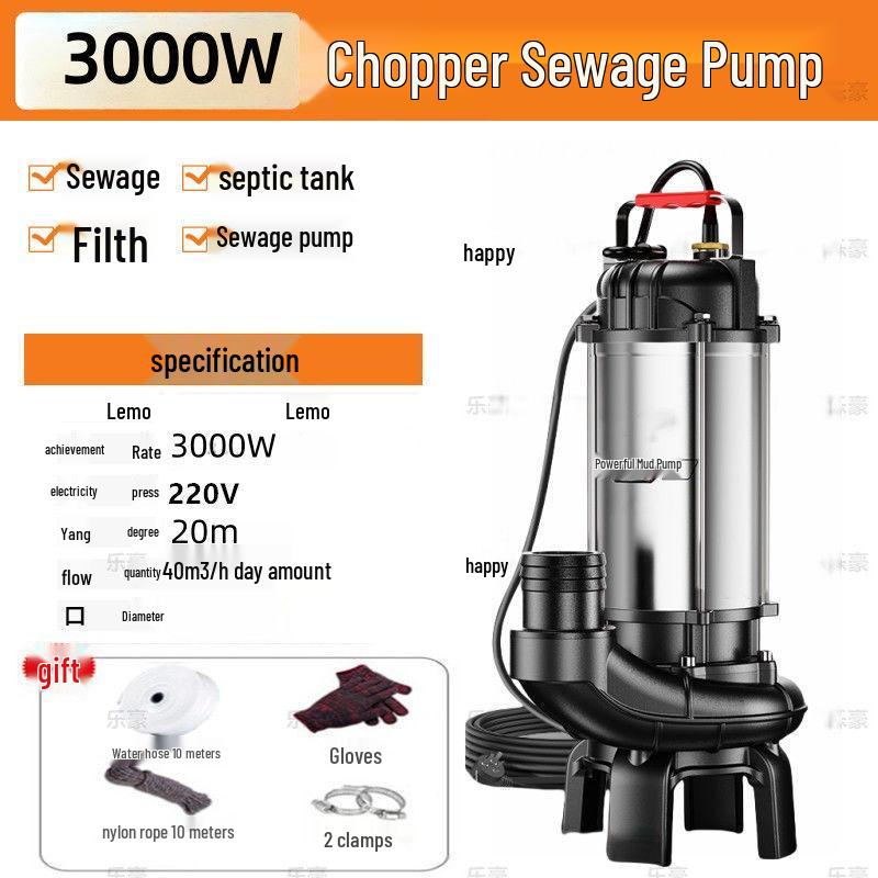 220V Mini Afvalwaterpomp voor Huishoudelijke Septische Put & Modderafvoer