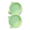 Double Pet Bowl Glossy Cat Unified Unit for Feeding, Watering Blue Face