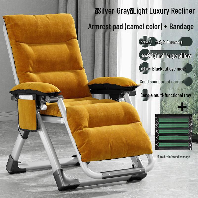 Premium Reclining Backrest Chair for Relaxing and Sleeping, Foldable for Home & Balcony Use