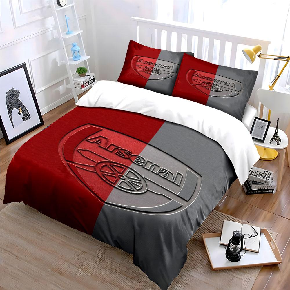 Logo dell'Arsenal con cannone. Set lenzuola Set copripiumino Copripiumini Federe(1* Copripiumino 2* Federe senza imbottitura piumone)