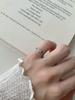 PANJBJ 925 Sterling Silver Love Heart pinky Ring for Women Couple Minimalist Office Trend Jewelry Birthday Gift Prevent Allergy