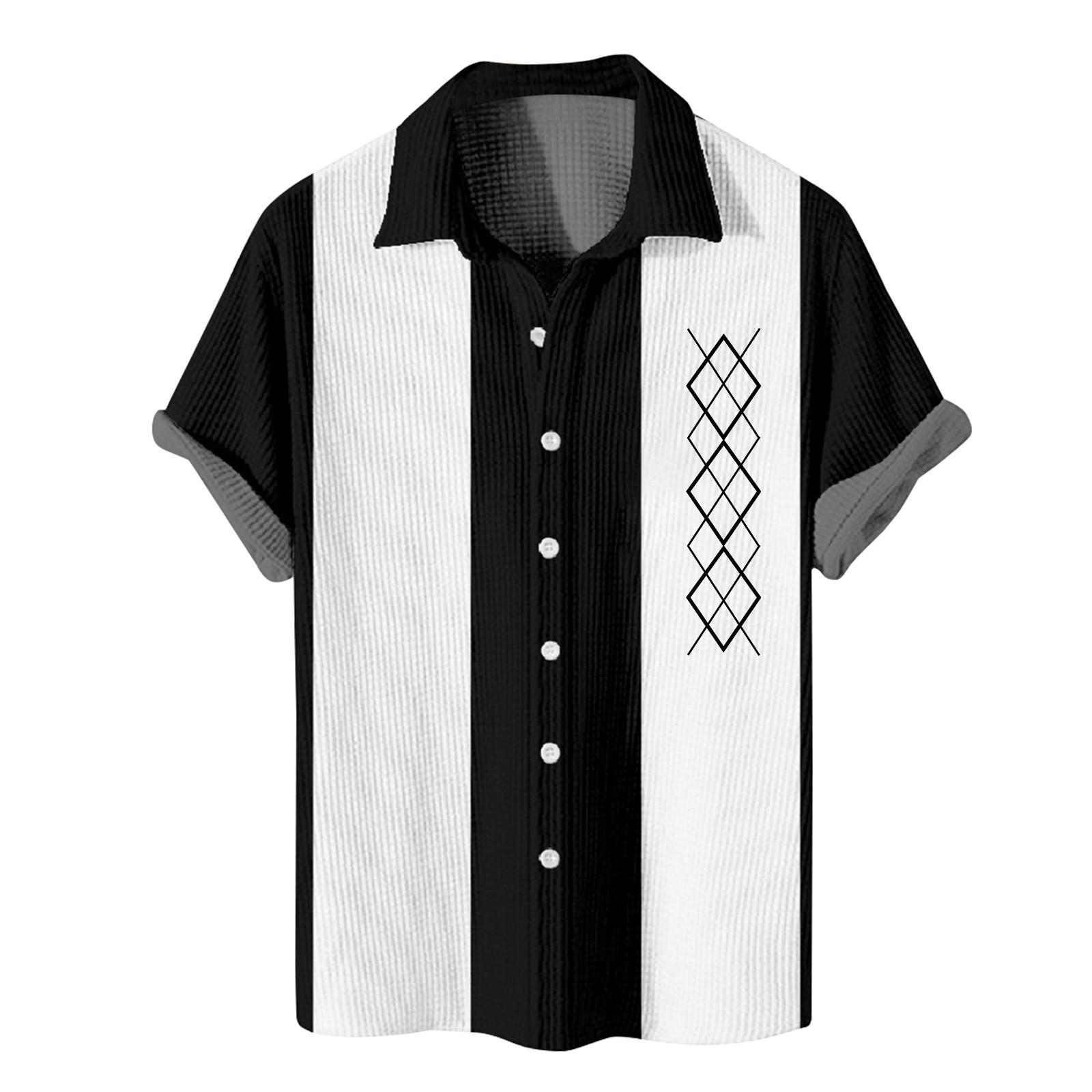 

Мужские гавайские рубашки с короткими рукавами и пуговицами с принтом. Мужские повседневные модные рубашки с короткими рукавами. L чёрный