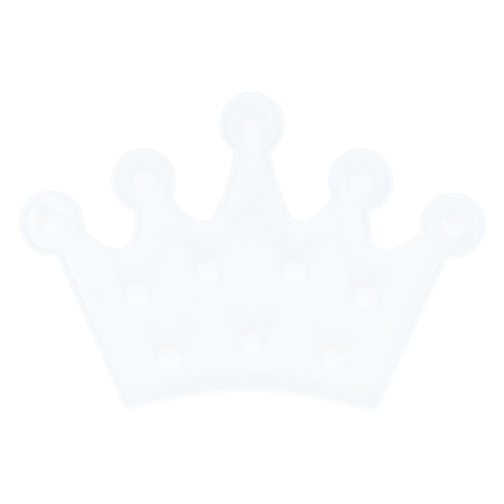 12LED Crown Shape Night Light Cute Warm White Lamp Home Decoration for Bedroom Living RoomWhite