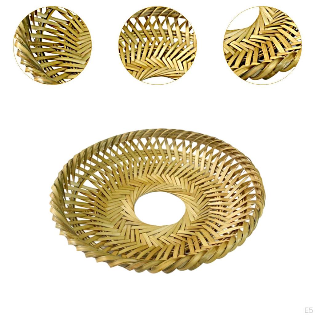 Bamboo Plate Holder, Handcrafted Round Placemat for Dining Table