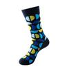 Geometric Cotton Crew Socks Men Women Breathable Anti-Odor High-Cut Casual