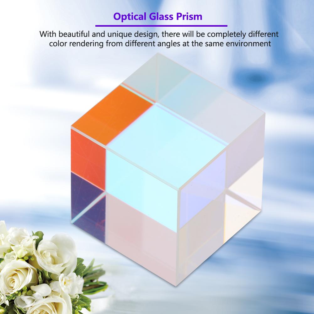 Sechsseitiges helles Licht Kombinations Prisma Buntes Glas Strahlteilendes Prisma(1.27*1.27*1.27cm)