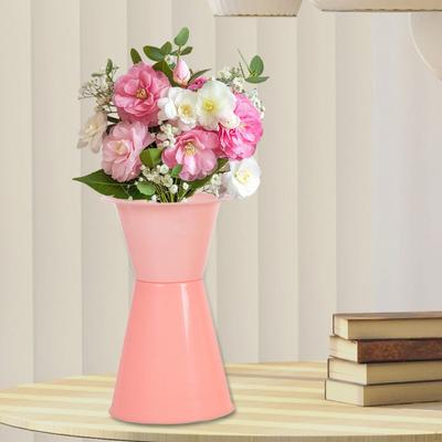 Flower Bucket Can Vase Detachable Base Supplies Decorative Pastoral Floral Arrangement for Desktop