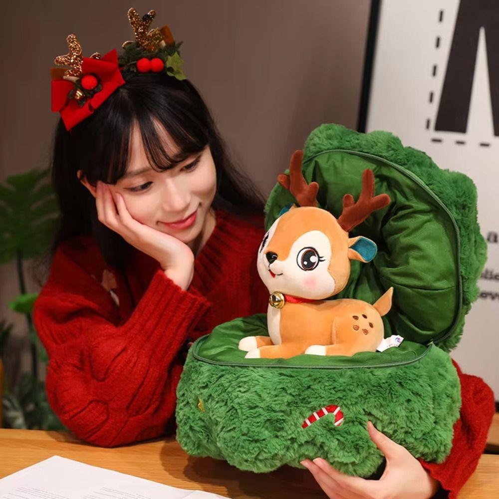 Christmas Tree Christmas Elk Plush Toy Plushies Santa Claus Plush Dolls  New Year Party Decorations