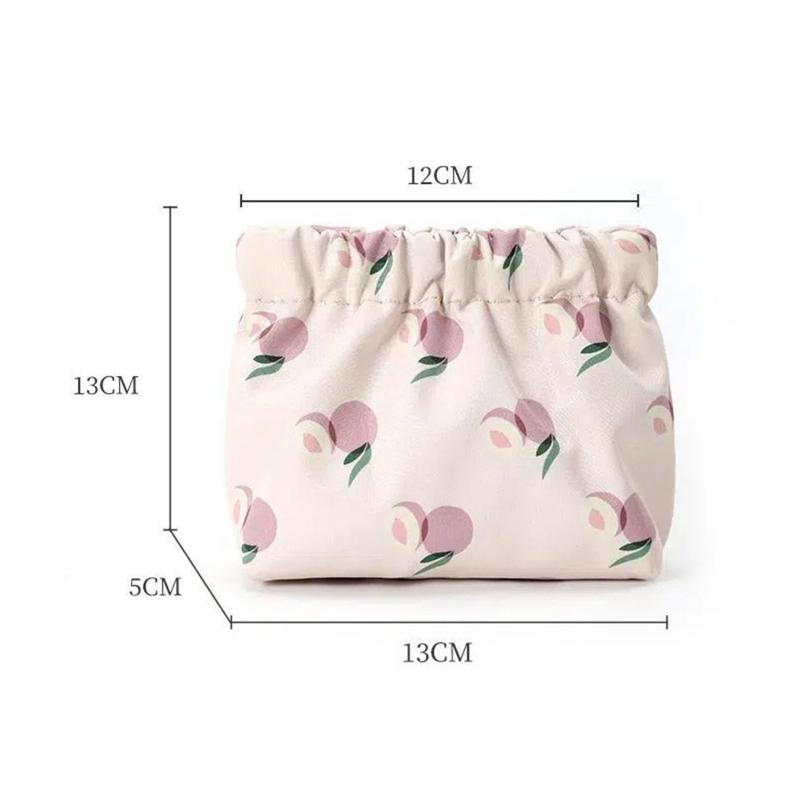 Multi Color Printed Canvas Cosmetics Storage Bag For Girl Students Key Lipstick Makeup Case Organizer Handbag Toiletry Bags
