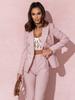 Women's Double-Breasted Blazer Set in Multiple Colors, Formal Two-Piece Suit