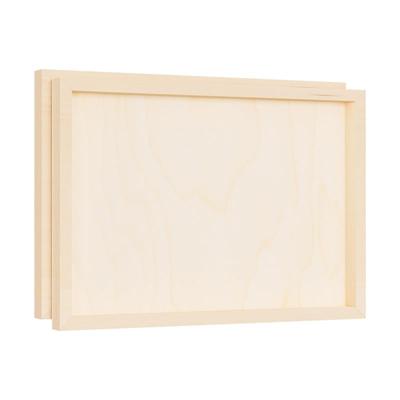 Wooden Canvas Board, Wooden Panel, Stretched Canvas, Canvas, Shina Plywood Panel, B4 Size (364*256mm), Art Supplies, Wooden Frame, Drawing Board, for