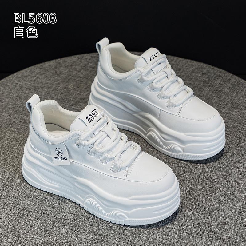 Platform Spring and Autumn New Leather Muffin Small Student Sports and Leisure Shoes