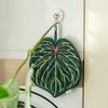 Thickened Plush Kitchen Towel Infusion Shaped Washable Clear Plant Print Hanging Absorbent Towel Household Decorative Towel