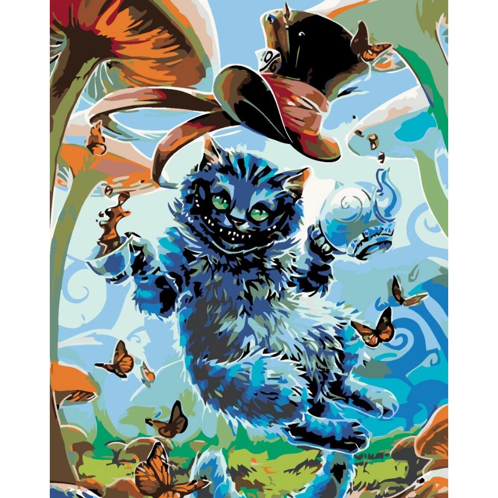 Malowanie Po Numerach Z Ramą Obrazy Do Malowania - Kot Z Cheshire 40X50 Cm