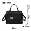 Womens PU Crossbody Bag Minimalist Urban Style Shoulder Handbag Daily Commute Black