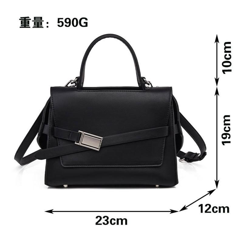 Womens PU Crossbody Bag Minimalist Urban Style Shoulder Handbag Daily Commute Black