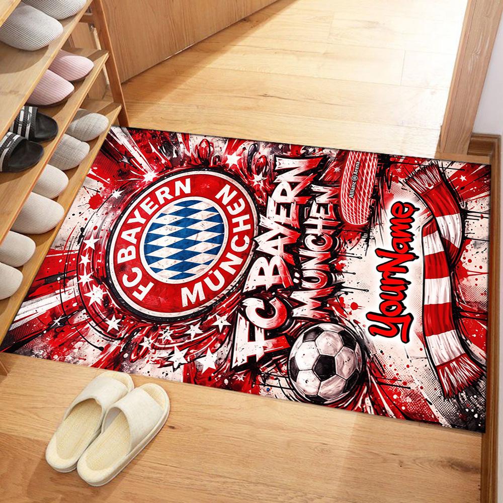 Fc Bayern München 41 Customizable Name Area Rug Suitable for Kitchen Outdoor Hallway Foyer Anti-slip Rug Decorate Offices