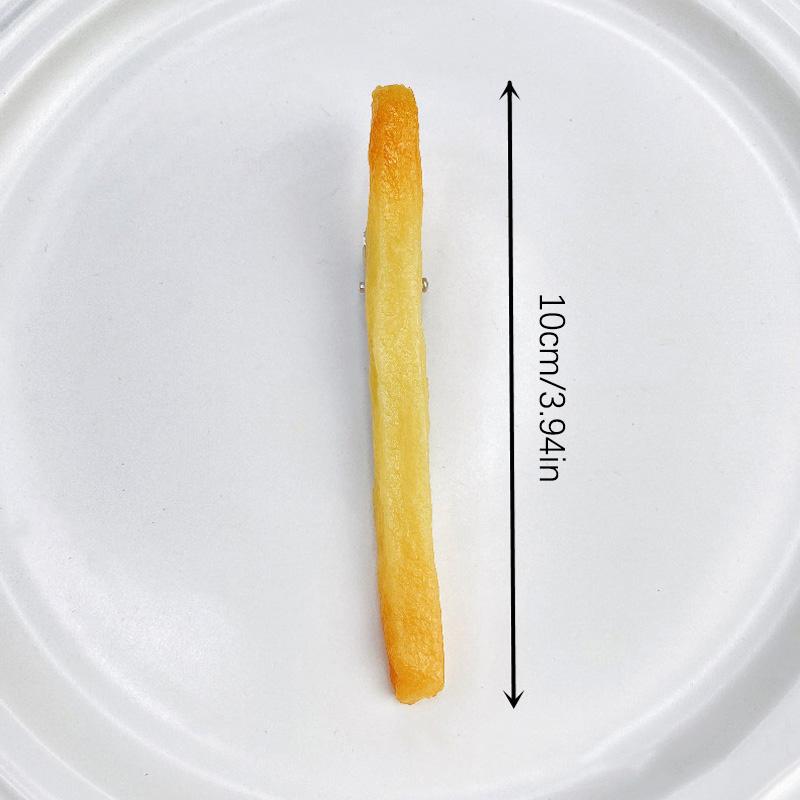 Simulated French Fries Small Hair Clips For Girls Metal Clip Hairpins Barrettes Imitation Food Hair Decor Jewelry For Women Gift