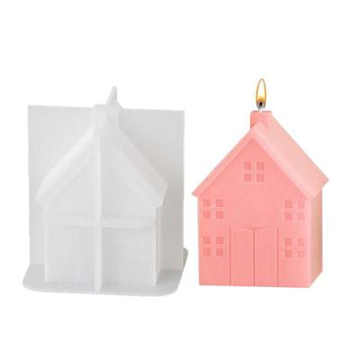 Silicone House Shaped Molds 3D Candle Mould House Shape Christmas Silicone Molds Reusable Resin Molds Non-Stick Plaster Soap