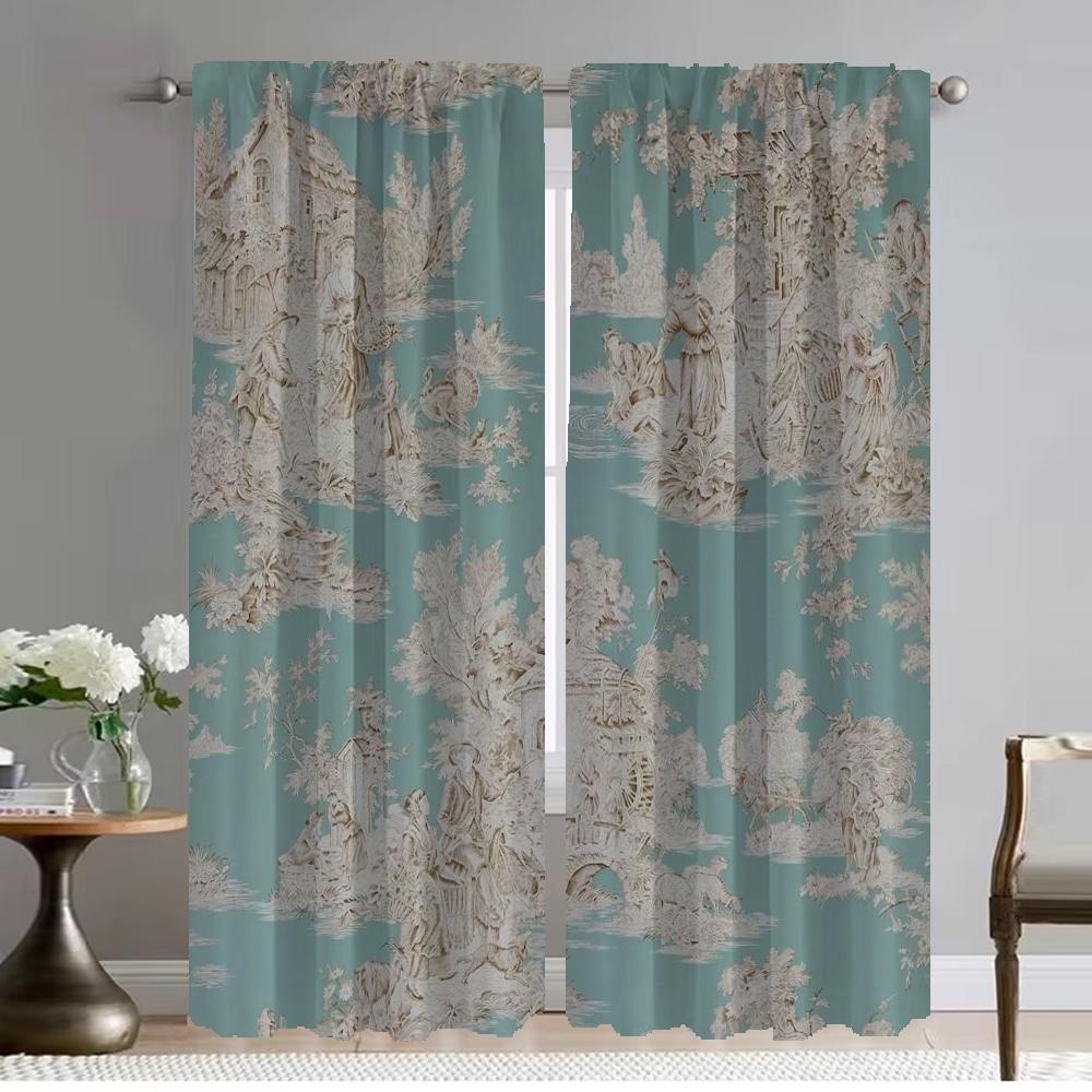 

Шторы для спальни Туаль де Жуи Шторы Детская комната Блэкаут штора для комнаты 2 панели Хэллоуин украшение Шторы Перегородка W50xH70cmx2pcs-CL