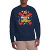 Sesame Street Unisex Adult Merry And Bright Elmo Christmas Sweatshirt