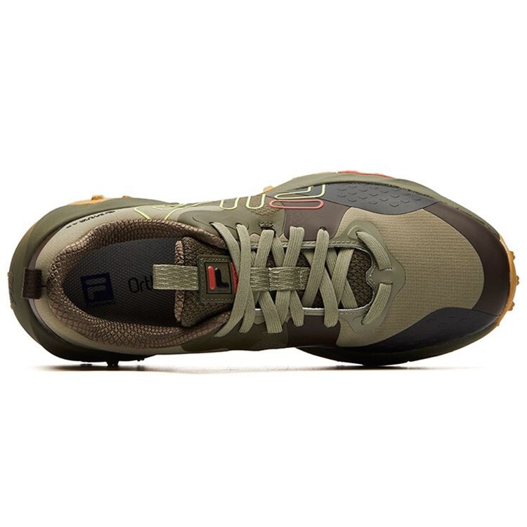 FILA Athletics Comfortable Fabric Low-Top Marathon Running Shoes Men sneaker Green A12M112206FVT